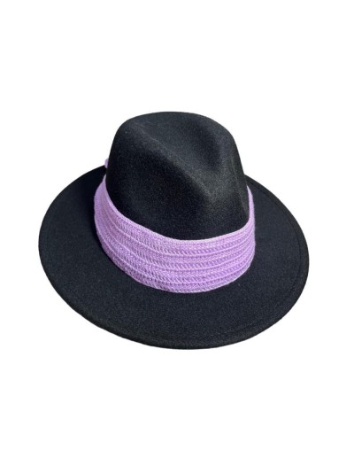 Sombrero fedora diseño en crochet