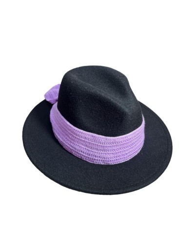 Sombrero fedora diseño en crochet