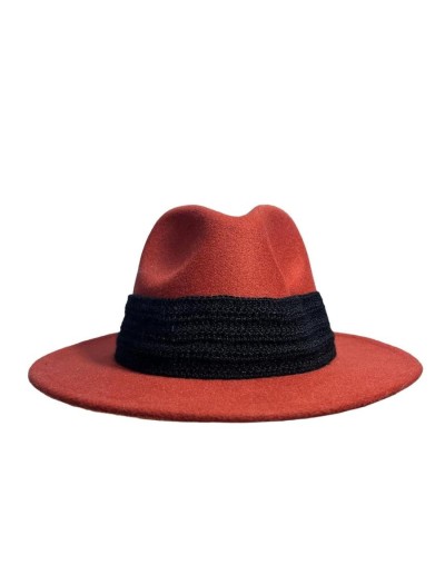 Sombrero fedora diseño en crochet