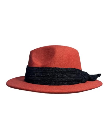 Sombrero fedora diseño en crochet