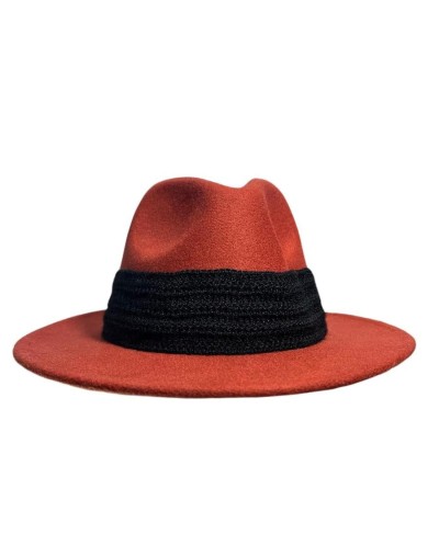 Sombrero fedora diseño en crochet