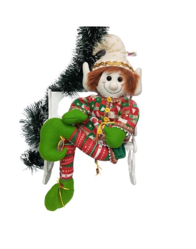 Duende navideño botas verdes