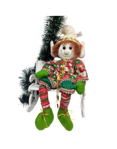 Duende navideño botas verdes
