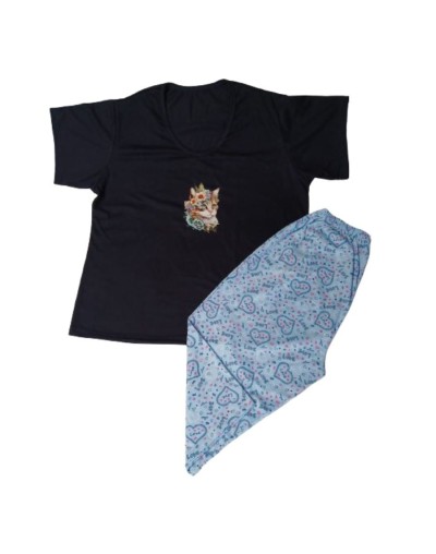 Pijama capri gato