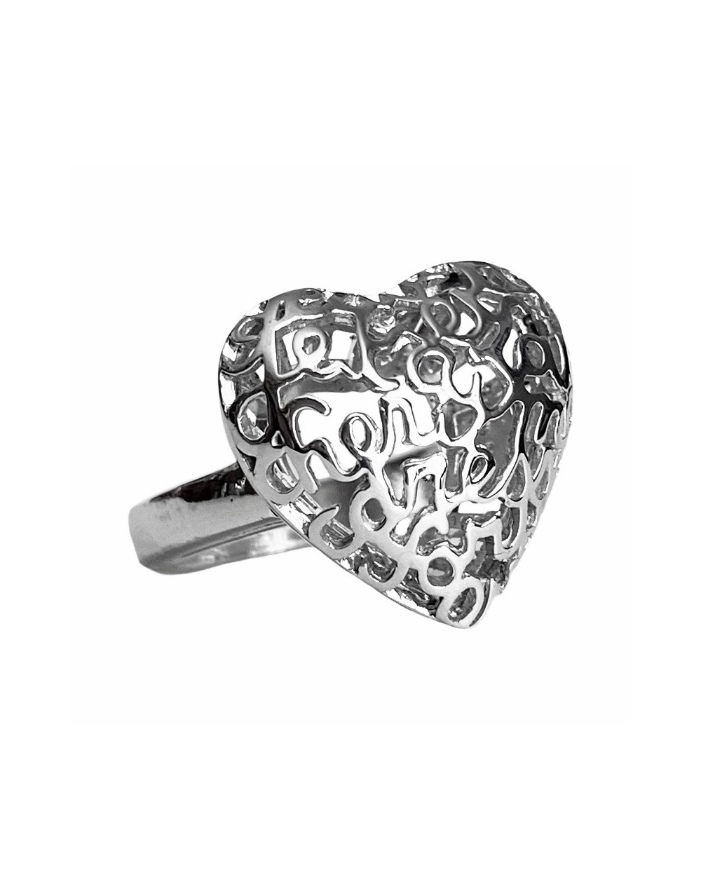 Anillo corazón en plata