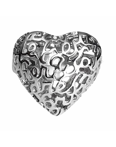 Anillo corazón en plata