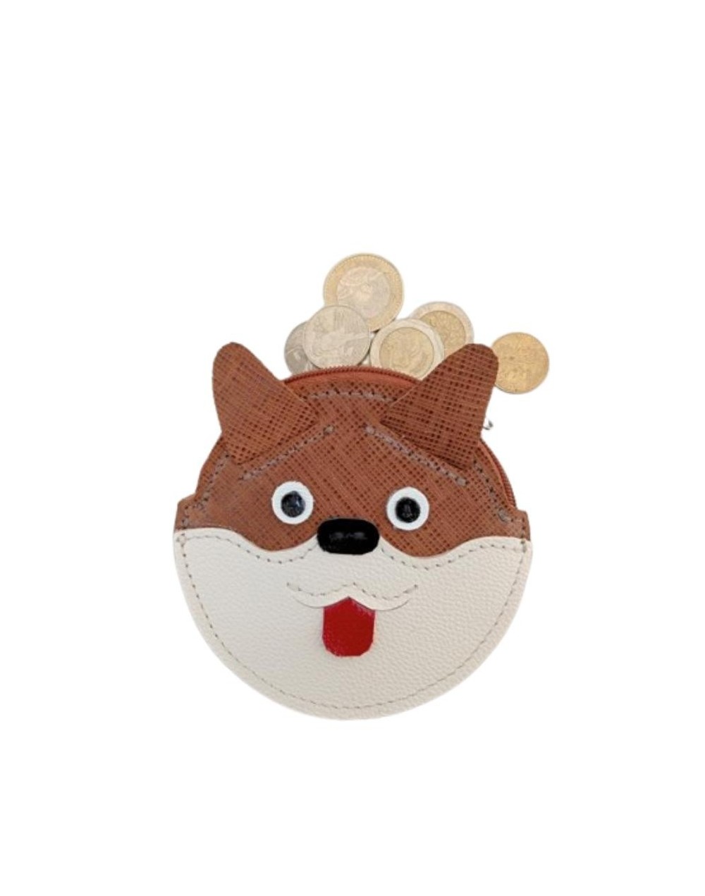 Monedero de cuero diseño perro
