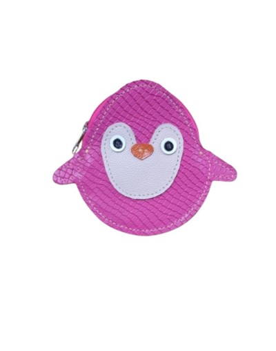 Monedero de Cuero Artesanal Pingüino