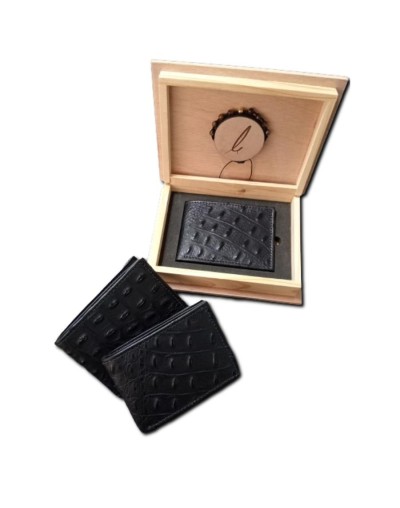 Kit de Lujo: Billetera de Cuero Vacuno con Textura de Cocodrilo y Pulsera de Piedra Semipreciosa