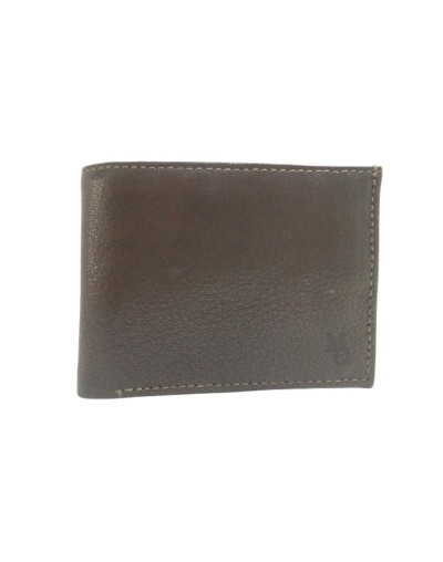 Billetera horizontal para hombre café