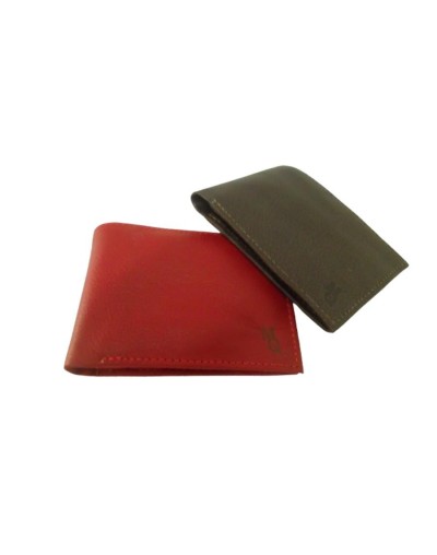 Billetera horizontal para hombre café