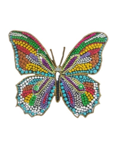 Cuadro mariposa en puntillismo