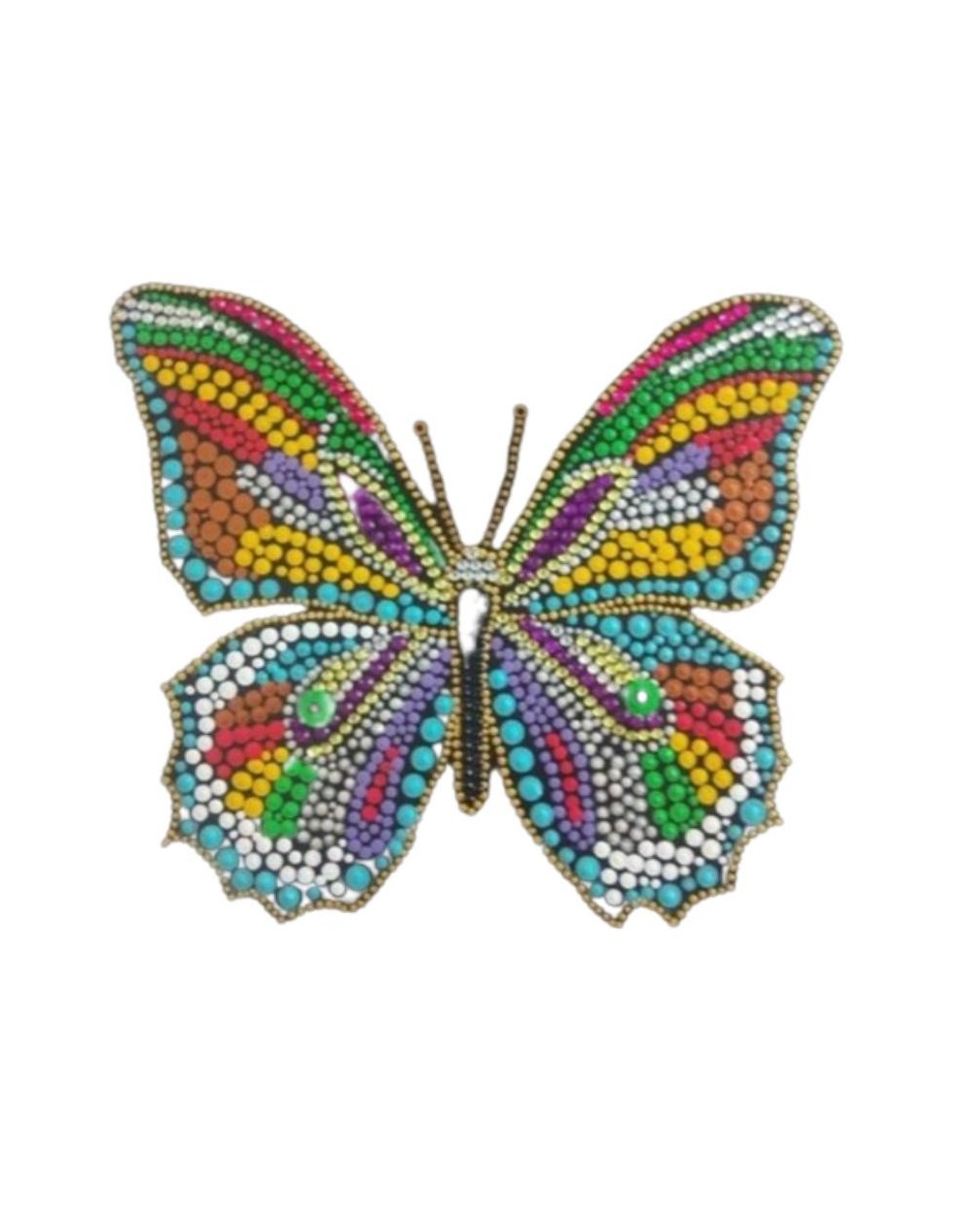 Cuadro mariposa en puntillismo