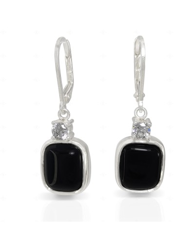 Aretes Onix rectangular Circón  QUEZTTEMA