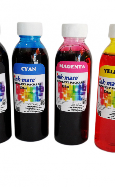 Tinta para recarga de Impresoras Hewlett Packard x 120 ml - 4 colores