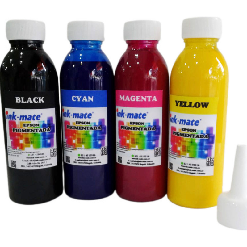 Tinta pigmentada para recarga de Impresoras Epson x 120 ml  4 colores