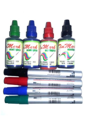 KIT DE TINTAS BORRABLES Y MARCADORES METÁLICOS RECARGABLES