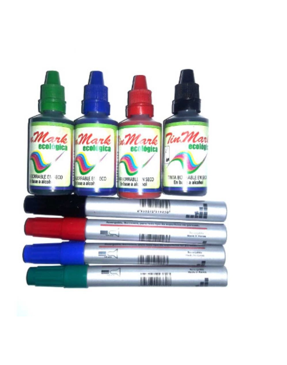 KIT DE TINTAS BORRABLES Y MARCADORES METÁLICOS RECARGABLES