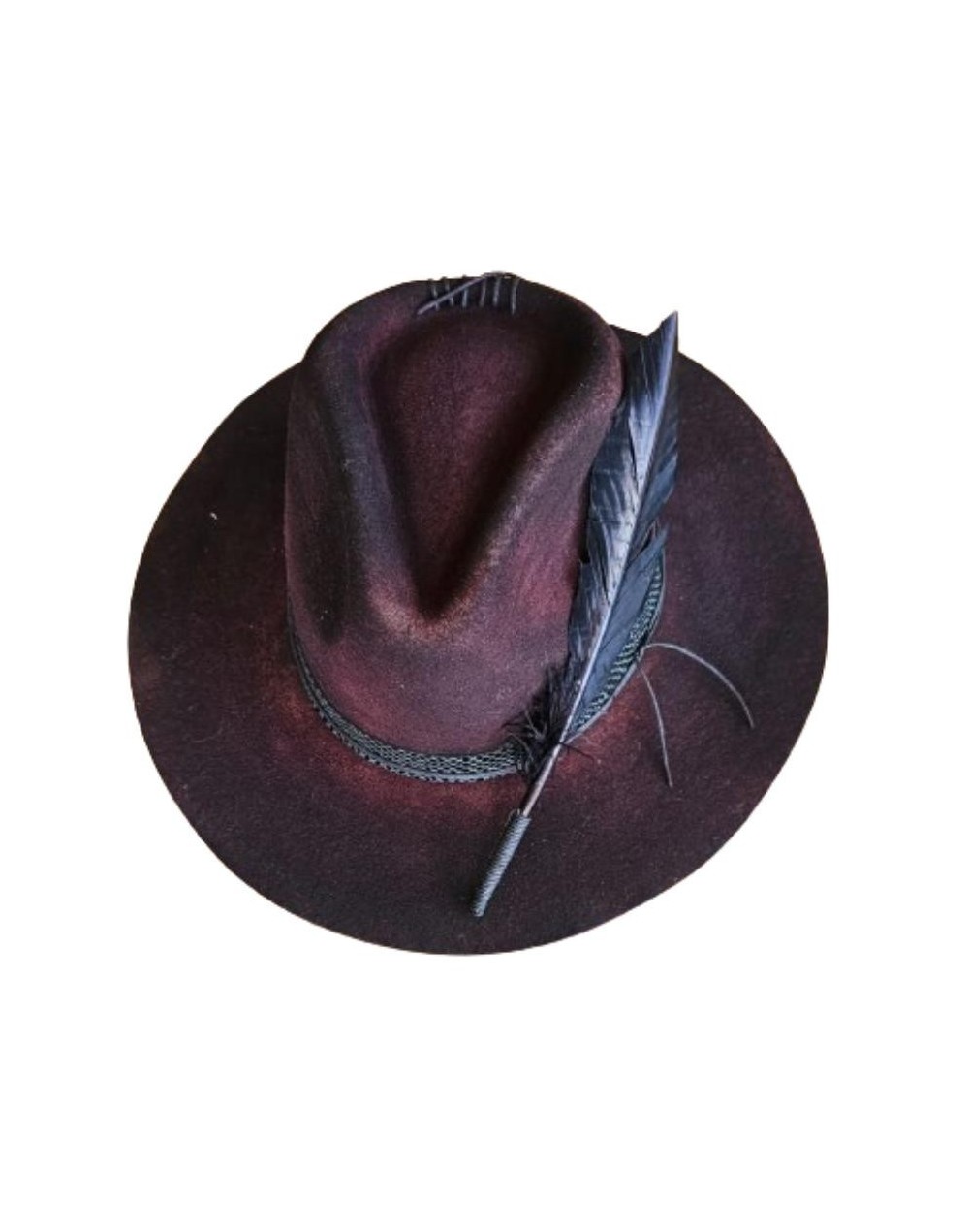 Sombrero vintage vino tinto