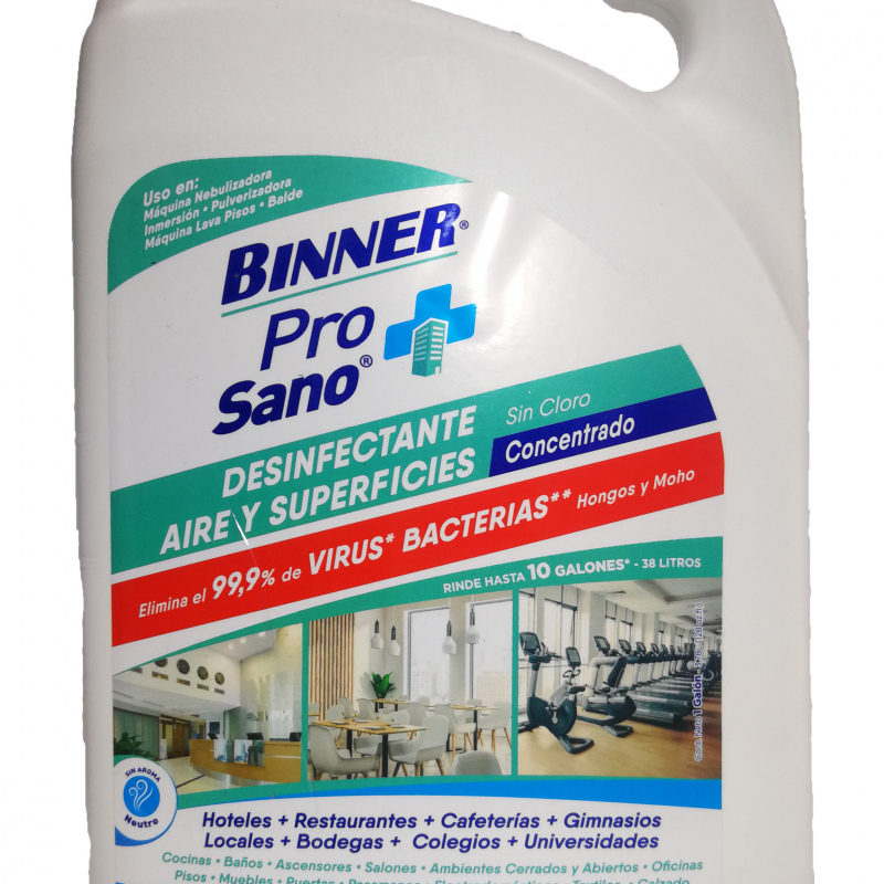 Desinfectante  BINNER Pro Sano Superficies Sin Cloro x.3,78L