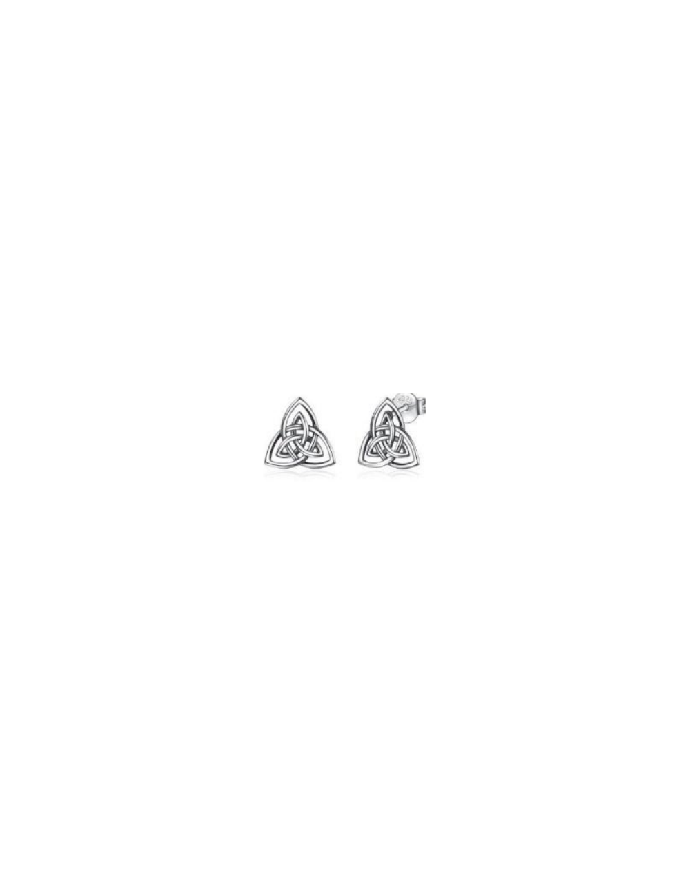 Aretes triangulares modernos en plata 925