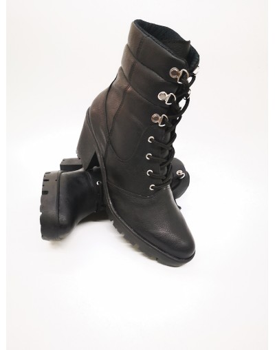 Botas de tacón negras para mujer
