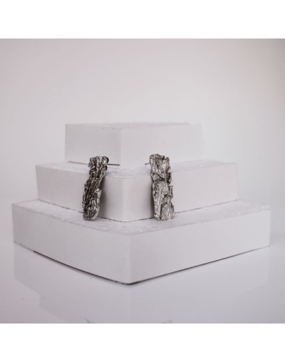 Aretes tallo de plata - colección huená