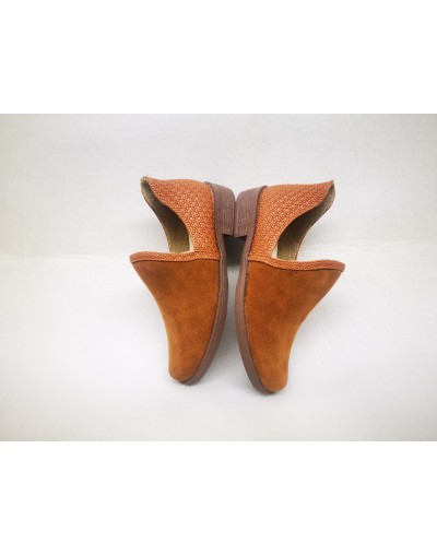 Botines miel de moda planos para mujer