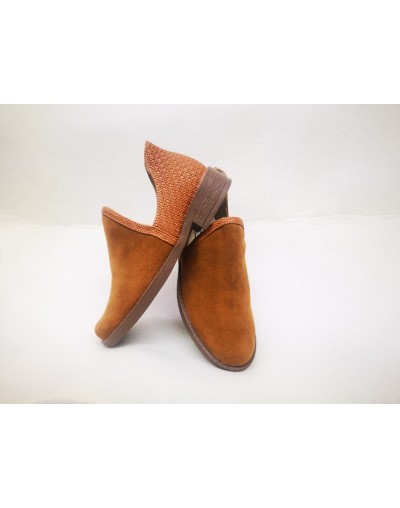 Botines miel de moda planos para mujer