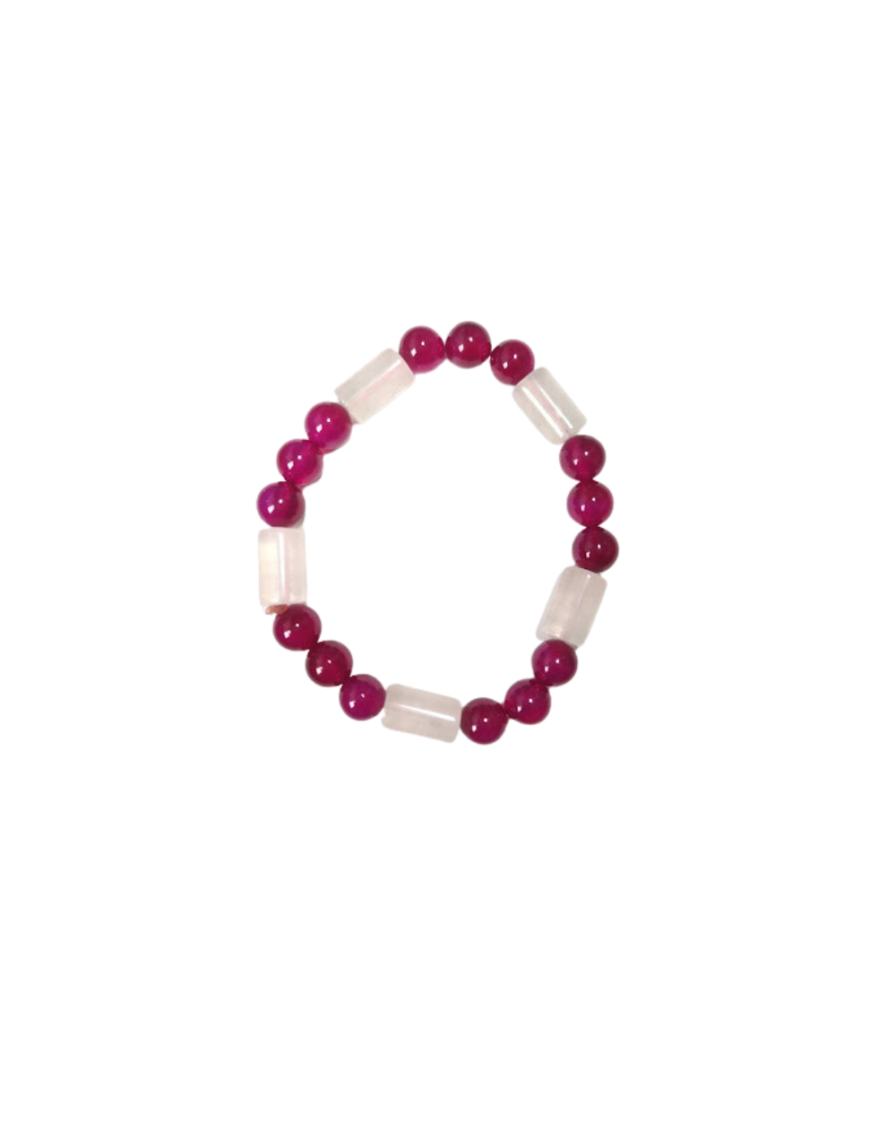 Ágata fucsia cuarzo rosa y jade ( pulsera para el amor)