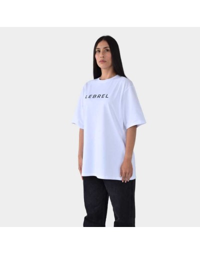 Camiseta Oversize Blanca - LEBREL adelante y MONOGRAMA atras