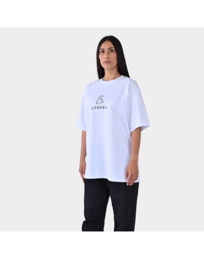 Camiseta oversize blanca - logo completo lebrel