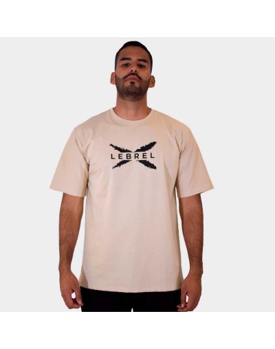 Camiseta Oversize Beige - LEBREL en X  Alto relieve