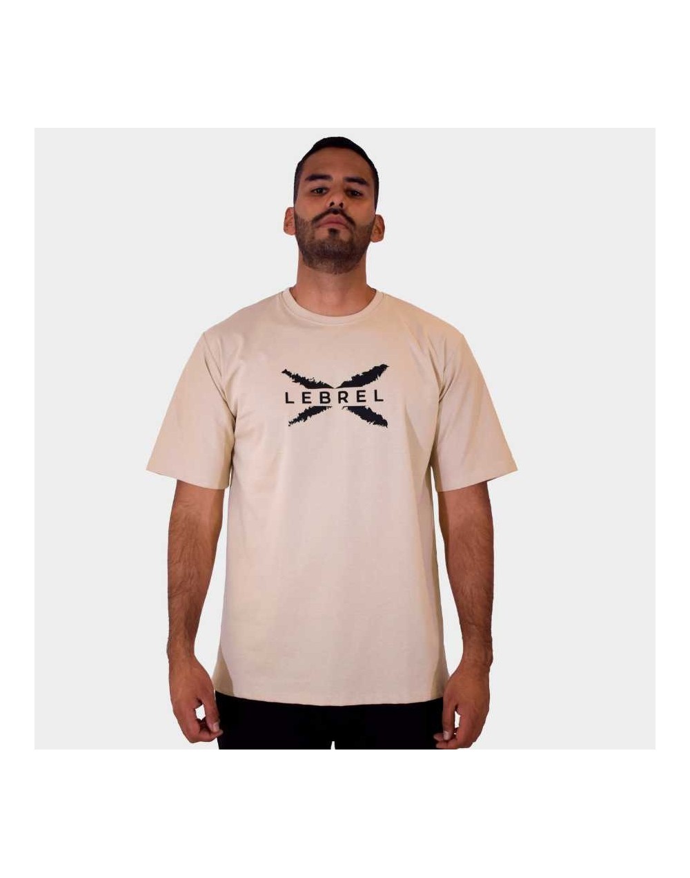 Camiseta Oversize Beige - LEBREL en X  Alto relieve