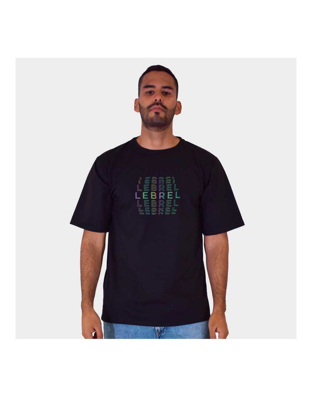 Camiseta Oversize negra - LEBREL  reflectivo
