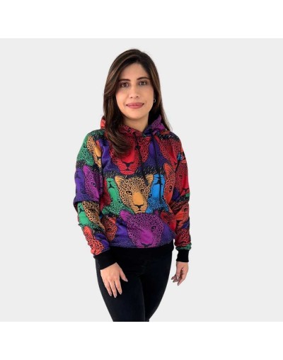 Hoodie de leopardos de colores