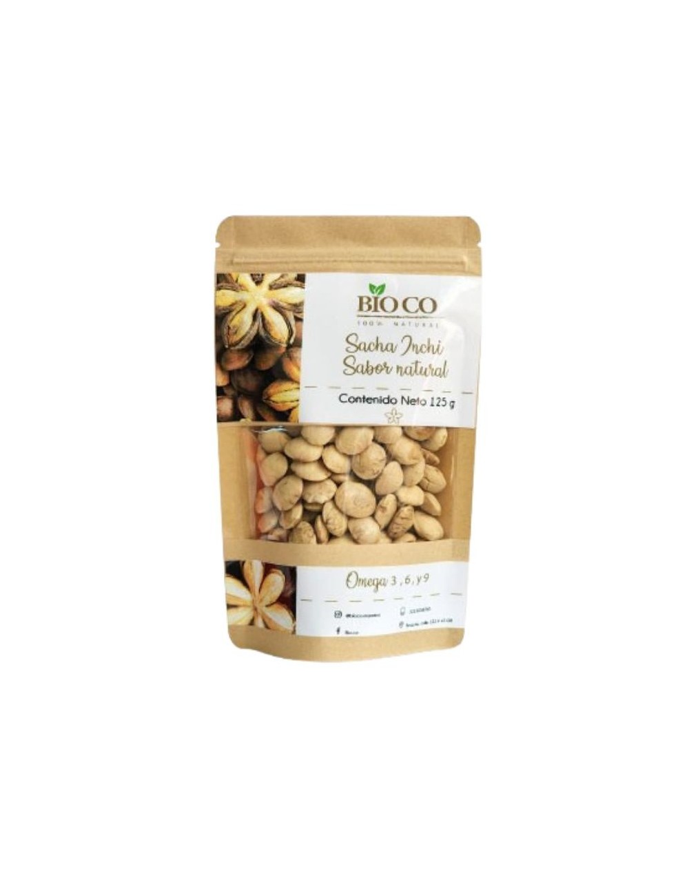 Snacks orgánicos de sacha inchi sabor natural