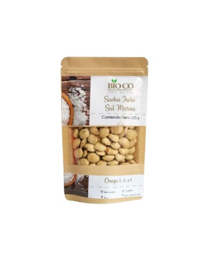 Snacks orgánicos de sacha inchi con sal marina