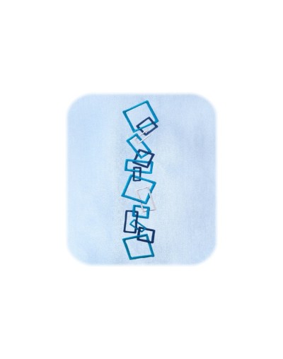 Camisa guayabera lino azul claro con bordado azul manga larga