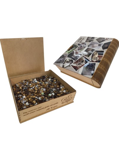 Rompecabezas personalizado 2000 piezas caja de lujo tipo libro