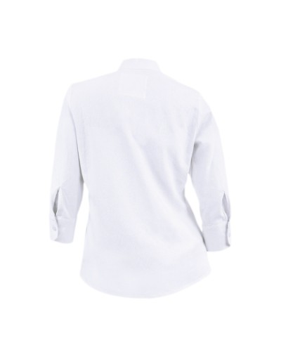 Camisa blusa lino blanca ocasión casual manga 3/4 para mujer