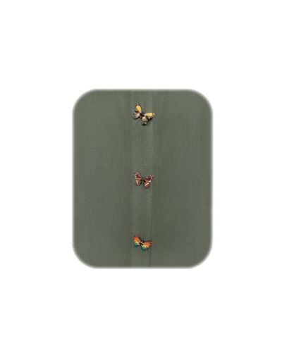 Camisa blusa verde hoja en 100% lino con botonadura escondida entallada manga larga mujer
