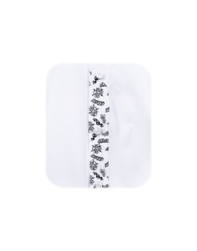 Camisa blanca con bolsillo estampado manga larga Slim hombre