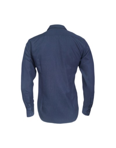 Camisa en denim con estampado manga larga Slim para hombre