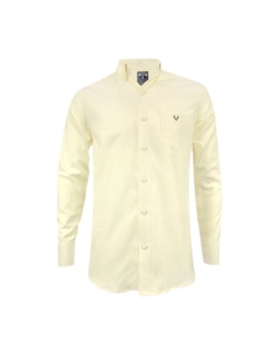 Camisa oxford amarillo slim fit para hombre