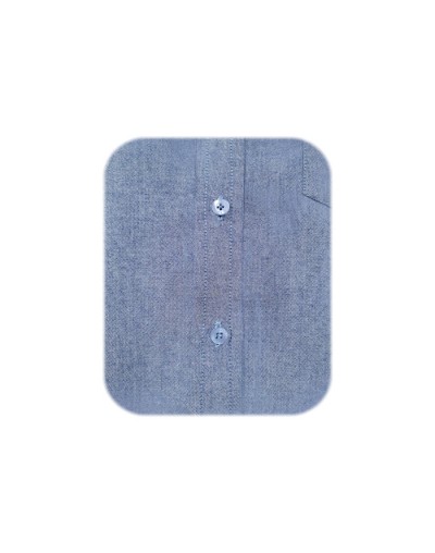 Camisa en oxford azul con bolsillo manga larga Slim hombre