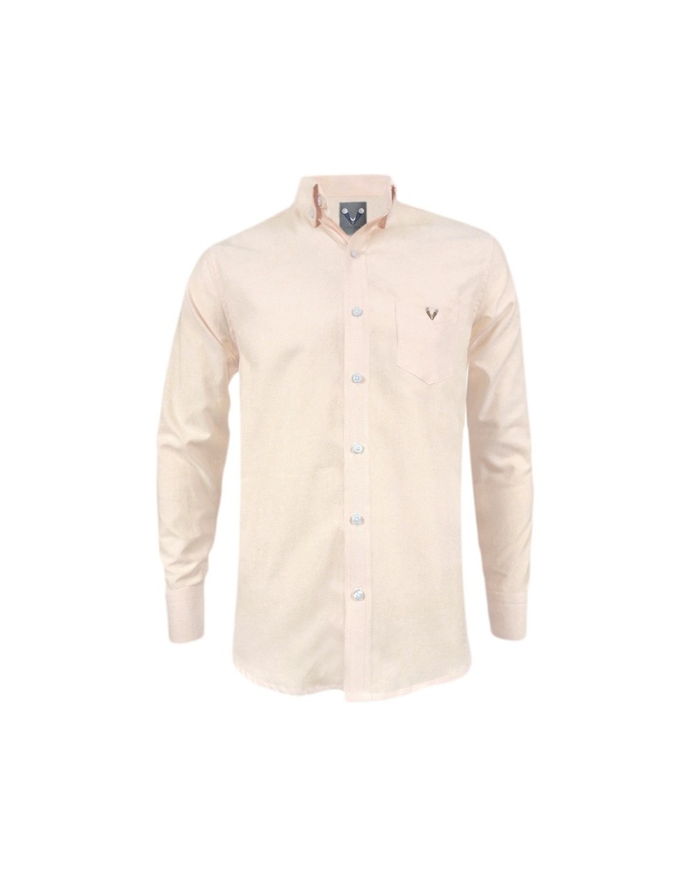 Camisa oxford curuba slim fit manga larga hombre