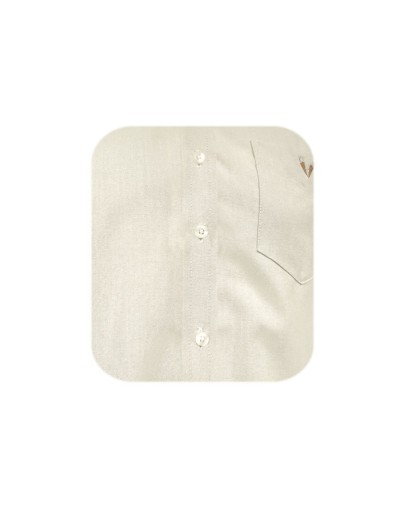 Camisa en oxford beige manga larga slim fit para hombre