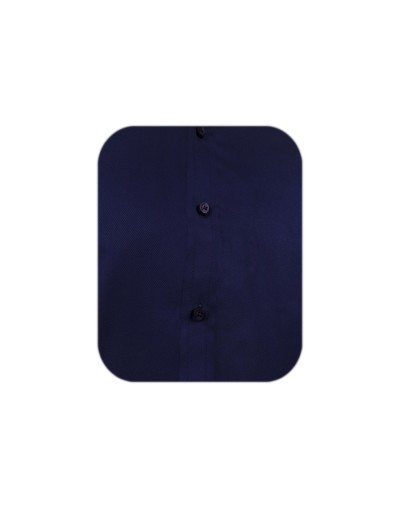 Camisa casual azul oscura sin bolsillo manga larga hombre