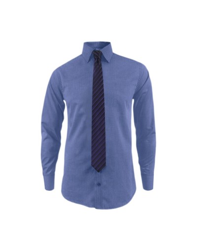 Camisa formal azul hortensia slim fit manga larga para hombre
